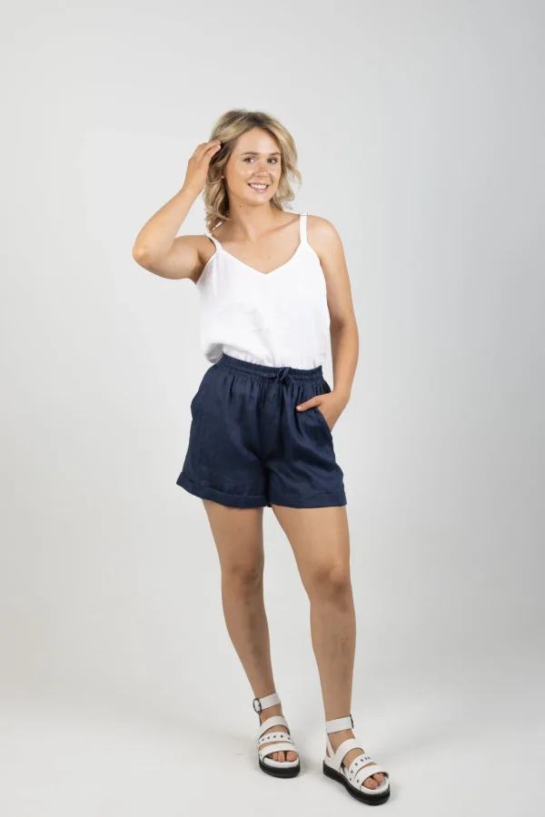 Shorts-EB&IVE STUDIO MAXI SHORT NAVY