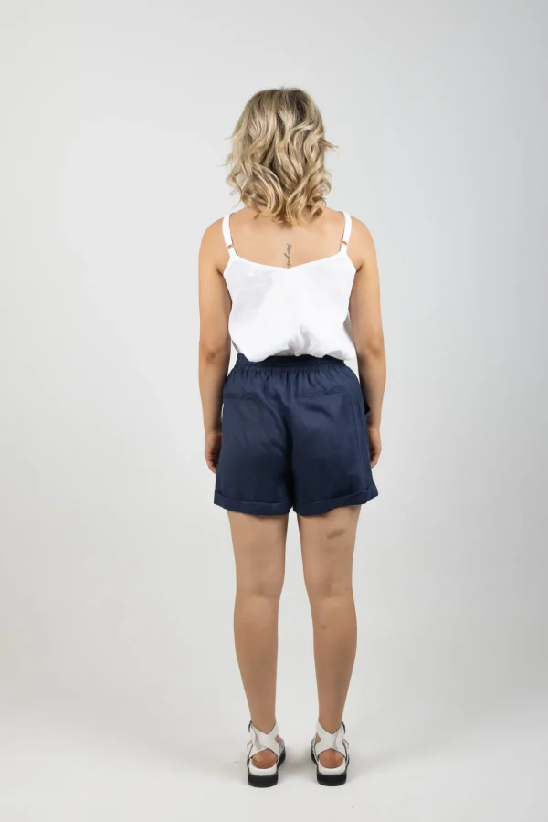 Shorts-EB&IVE STUDIO MAXI SHORT NAVY