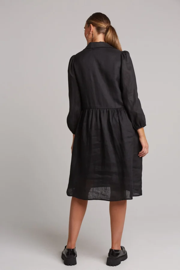 Dresses-EB&IVE STUDIO MIDI SHIRT DRESS EBONY