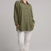 Shirts & Tops-EB&IVE STUDIO OVERSIZED SHIRT KHAKI