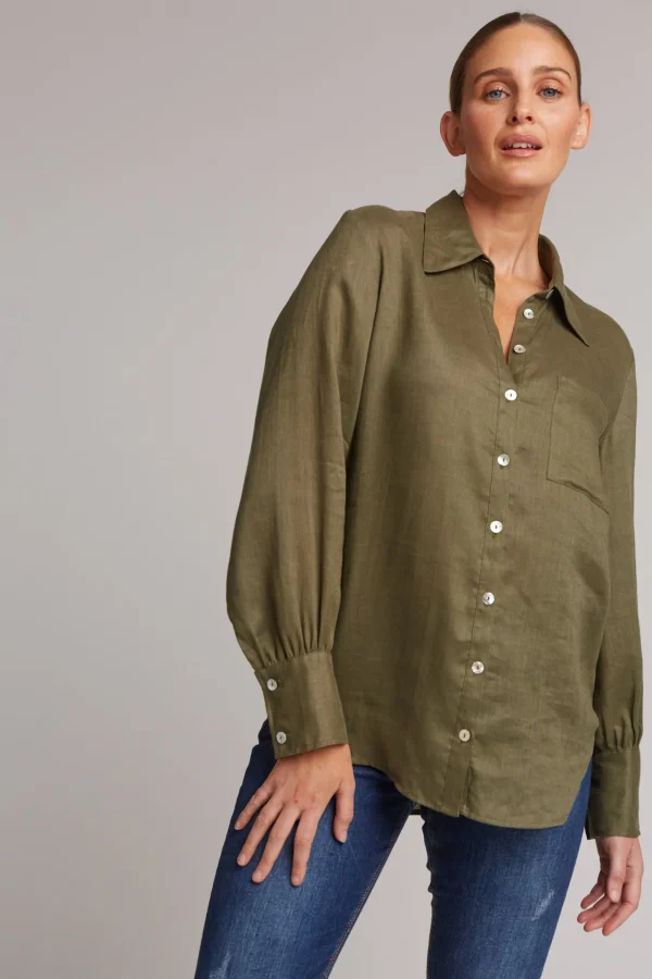 Shirts & Tops-EB&IVE STUDIO SHIRT KHAKI