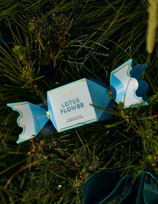 Candles & Room Fragrances-ECOYA HOLIDAY BON BON CANDLE LOTUS FLOWER