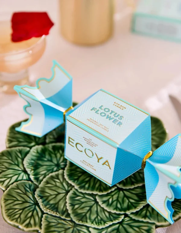 Candles & Room Fragrances-ECOYA HOLIDAY BON BON CANDLE LOTUS FLOWER