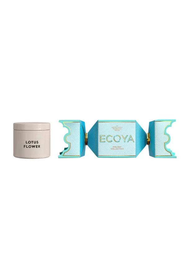 Candles & Room Fragrances-ECOYA HOLIDAY BON BON CANDLE LOTUS FLOWER