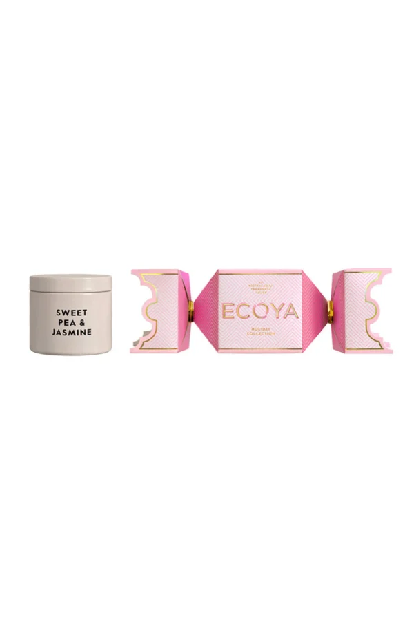 Candles & Room Fragrances-ECOYA HOLIDAY BON BON CANDLE SWEET PEA & JASMINE