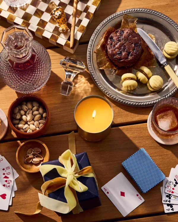 Candles & Room Fragrances-ECOYA HOLIDAY MINI GOLDIE CANDLE PEAR & BRANDY