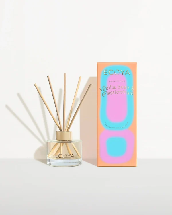 Candles & Room Fragrances-ECOYA MINI DIFFUSER VANILLA BEAN & PASSIONFRUIT LIMITED EDITION