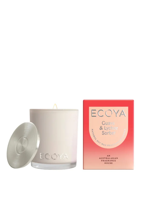 Candles & Room Fragrances-ECOYA MINI MADISON CANDLE GUAVA & LYCHEE SORBET