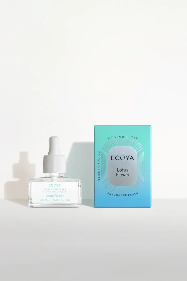 Candles & Room Fragrances-ECOYA PLUG-IN DIFFUSER FRAGRANCE FLASK LOTUS FLOWER
