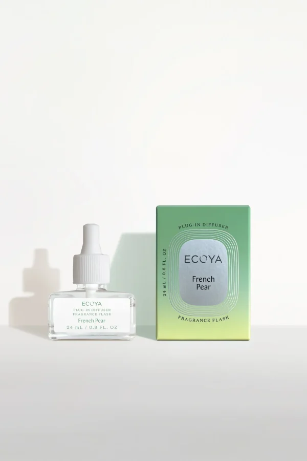 Candles & Room Fragrances-ECOYA PLUG-IN DIFFUSER FRAGRANCE FLASK FRENCH PEAR