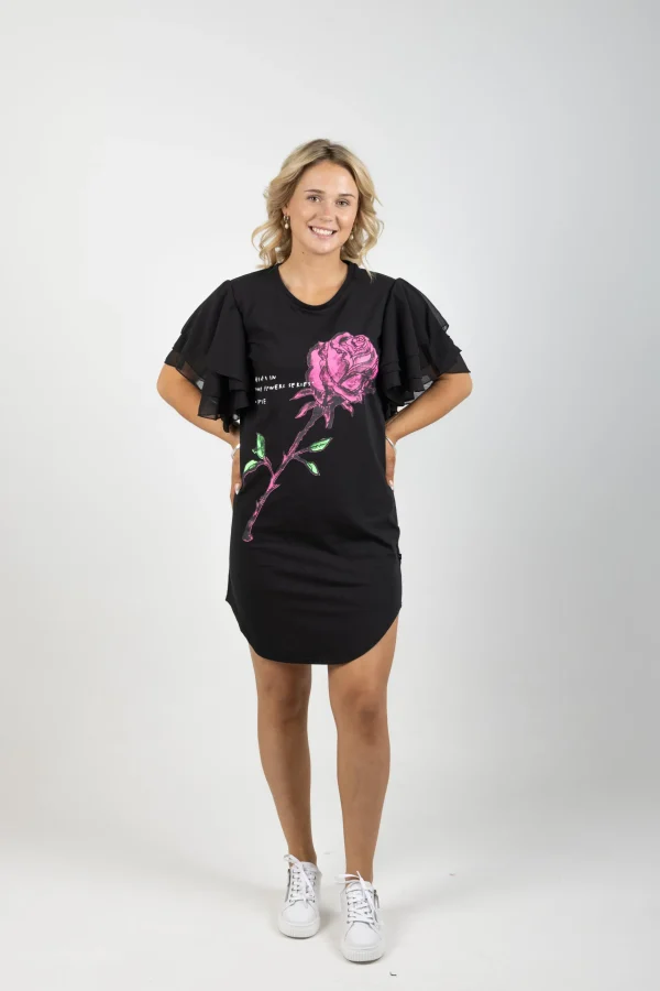 Dresses-FEDERATION +. BUTTERFLY DRESS ROSE