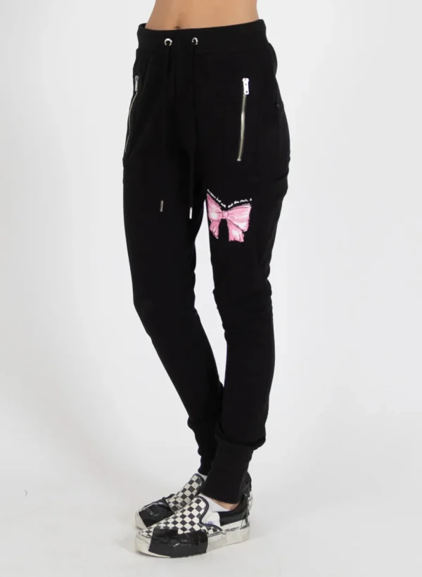 Pants-FEDERATION +. ESCAPE TRACKIE LITTLE GIFT BLACK