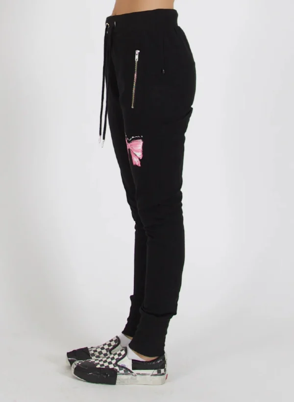 Pants-FEDERATION +. ESCAPE TRACKIE LITTLE GIFT BLACK