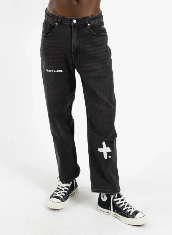 Denim-FEDERATION +. TAKE IT EASY JEAN TRIO WASHED BLACK