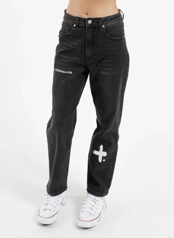 Denim-FEDERATION +. TAKE IT EASY JEAN TRIO WASHED BLACK