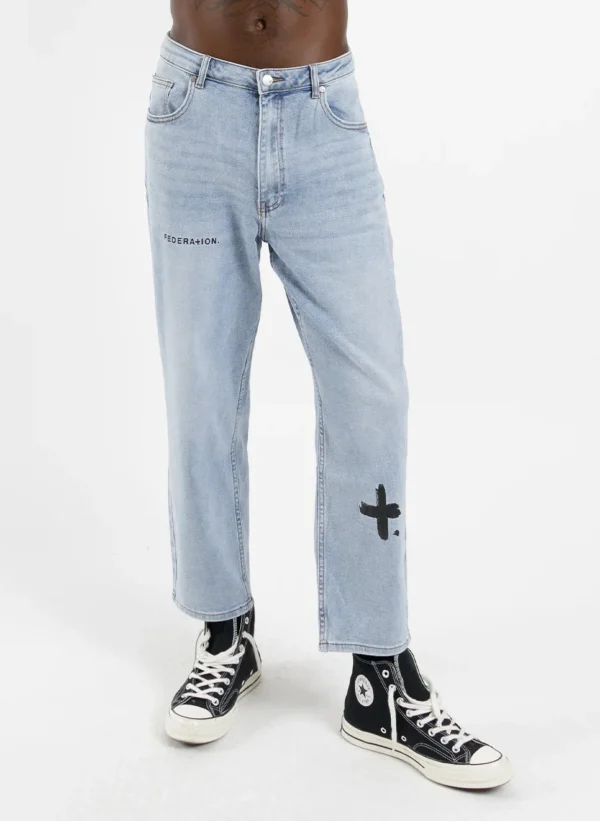 Denim-FEDERATION +. TAKE IT EASY JEAN TRIO WASHED BLUE