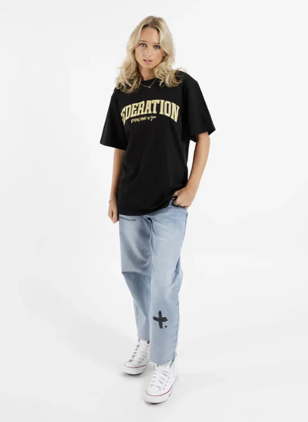 Denim-FEDERATION +. TAKE IT EASY JEAN TRIO WASHED BLUE