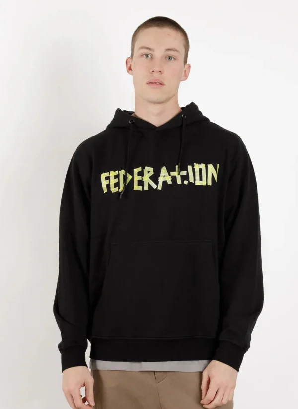 Sweaters & Knitwear-FEDERATION +. TOURING HOOD TAPE BLACK