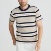 Tees & Tanks-FOSSICK CAMBRIDGE TEE BIRDIE STRIPE