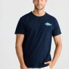 Tees & Tanks-FOSSICK CATCH YOU LATER TEE NAVY