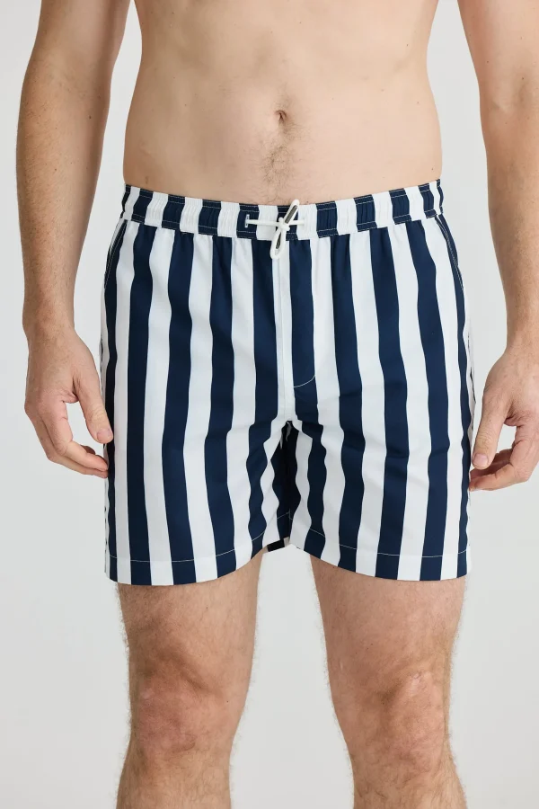 Shorts-FOSSICK DARTMOUTH BOARD SHORT NAVAL STRIPE