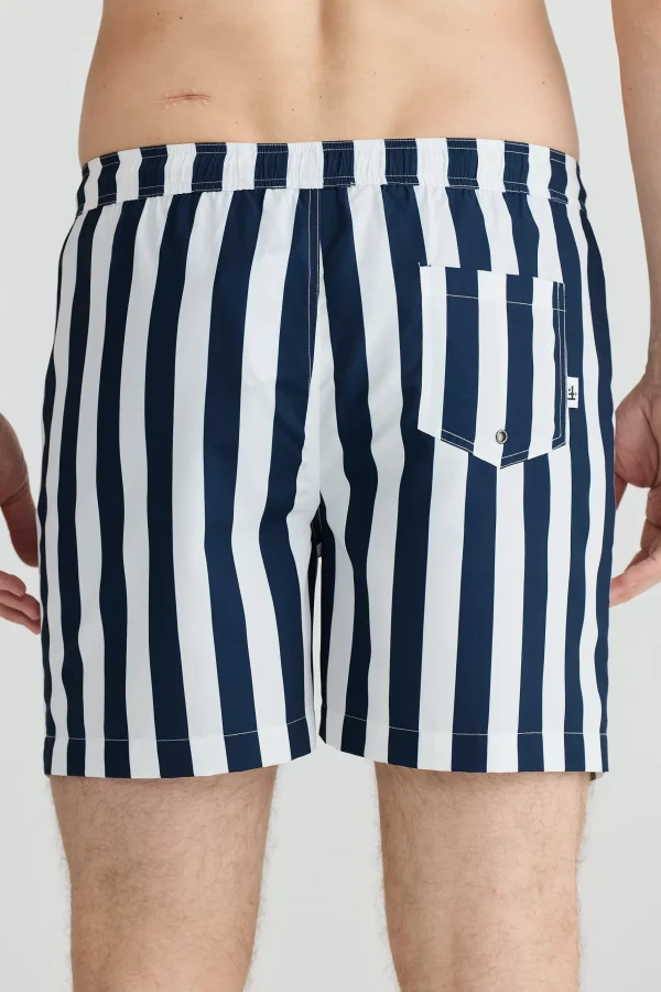 Shorts-FOSSICK DARTMOUTH BOARD SHORT NAVAL STRIPE