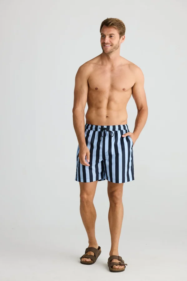 Shorts-FOSSICK DARTMOUTH BOARD SHORT ALLEN STRIPE