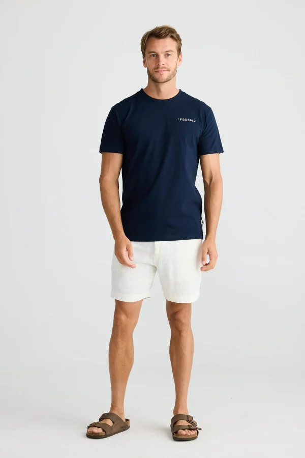 Tees & Tanks-FOSSICK LOGO TEE NAVY