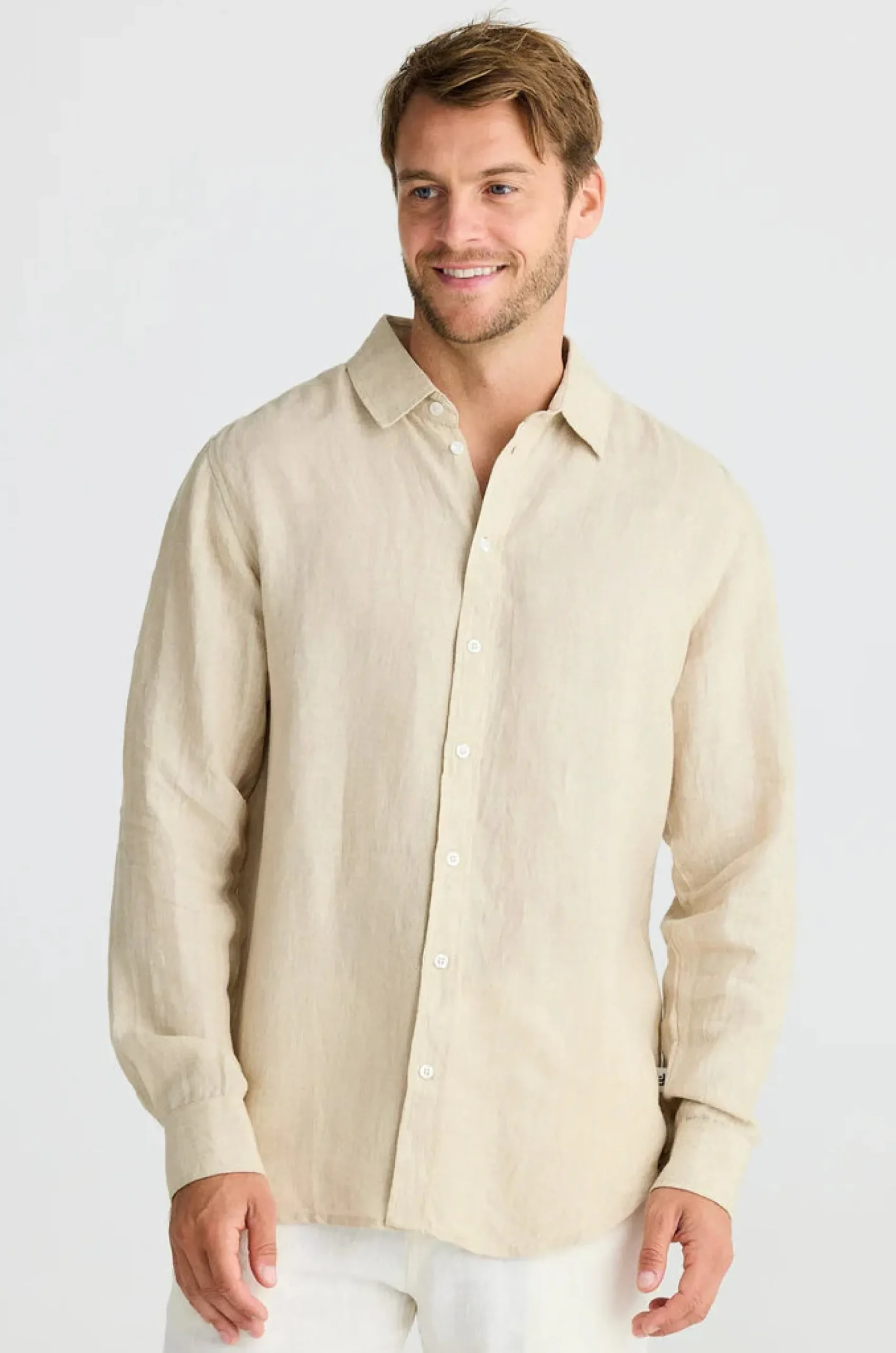 fossick_oxford_shirt_natu_0.webp Shirts-FOSSICK OXFORD SHIRT NATURAL