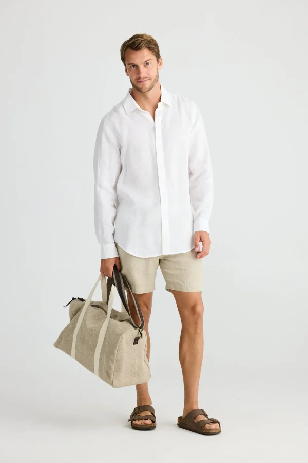 Shirts-FOSSICK OXFORD SHIRT WHITE