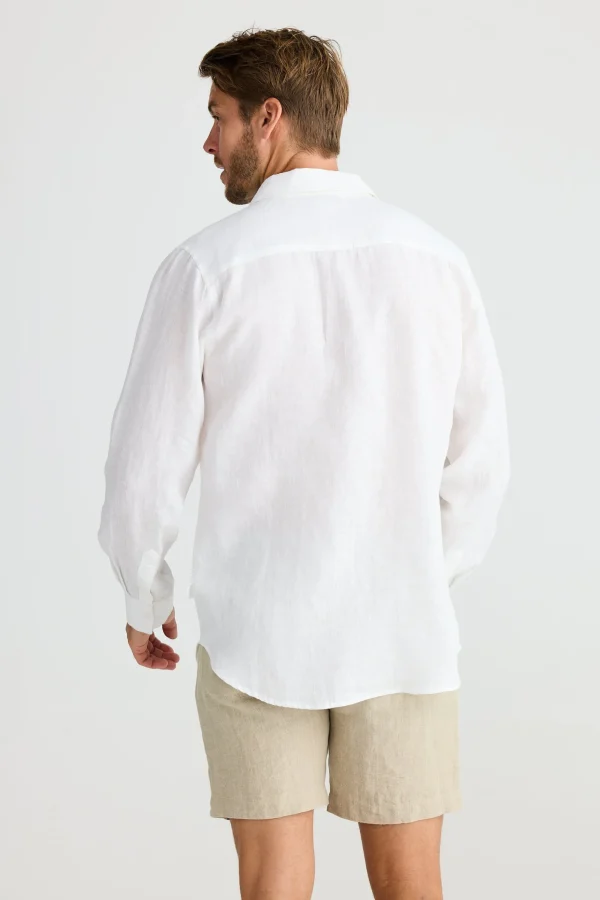 Shirts-FOSSICK OXFORD SHIRT WHITE