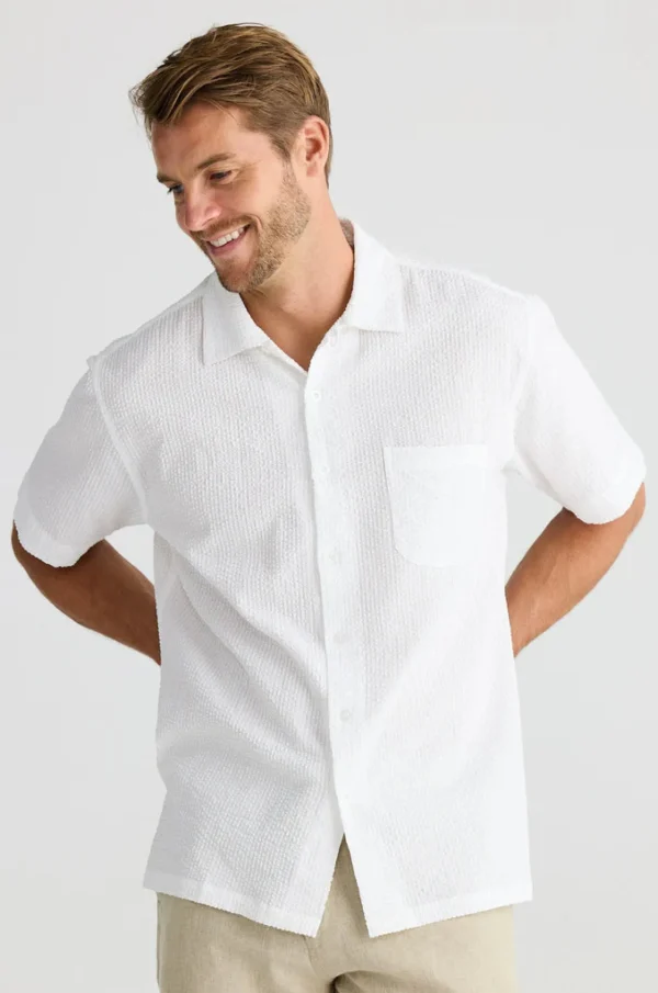 Shirts-FOSSICK STANFORD SHIRT WHITE