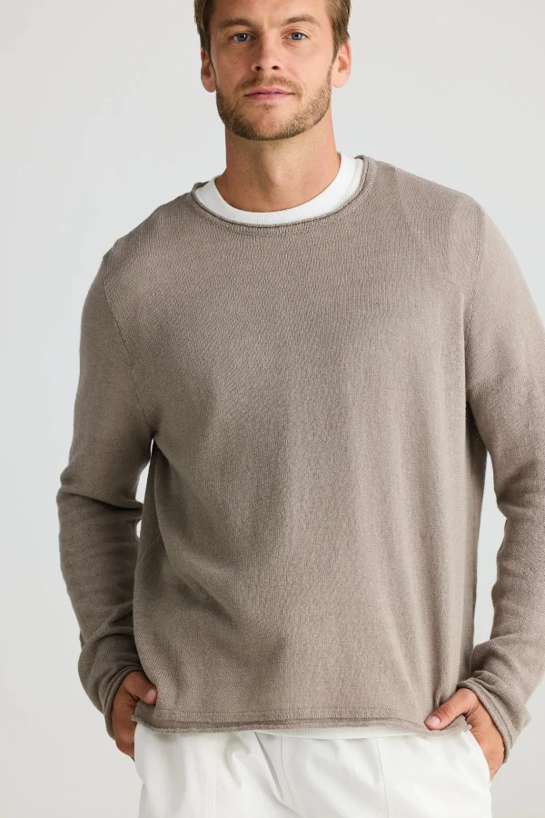 Sweaters & Knitwear-FOSSICK TYLER KNIT GREY