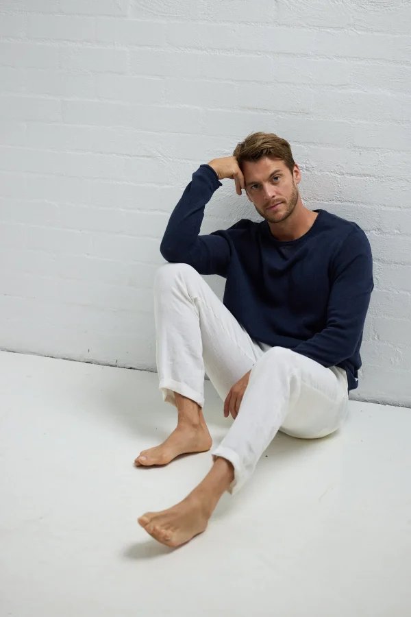 Sweaters & Knitwear-FOSSICK TYLER KNIT NAVY