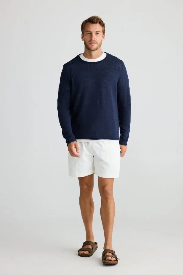 Sweaters & Knitwear-FOSSICK TYLER KNIT NAVY