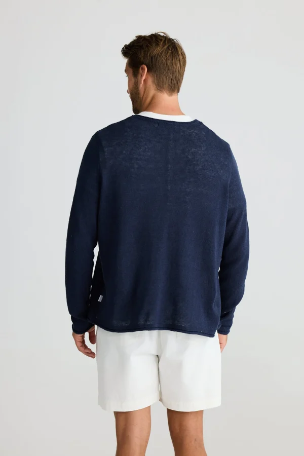 Sweaters & Knitwear-FOSSICK TYLER KNIT NAVY