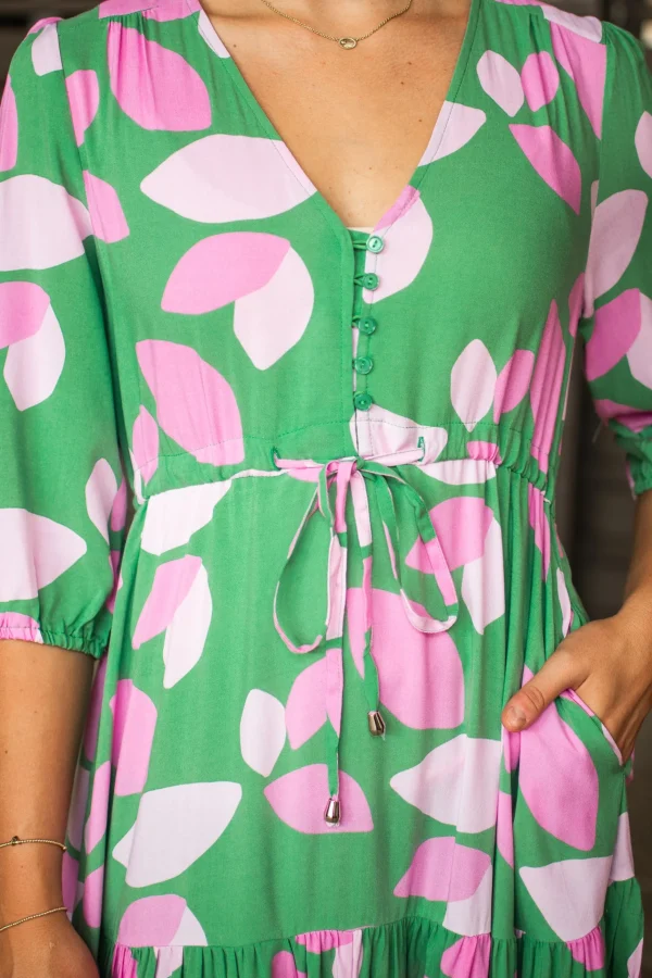 Dresses-FRIA JENNA MAXI DRESS AMORA GREEN