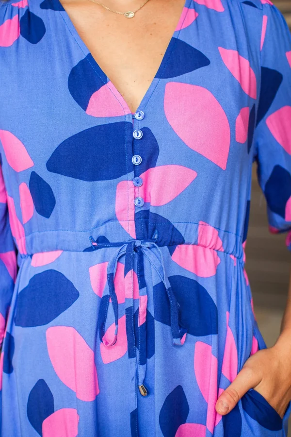 Dresses-FRIA JENNA MAXI DRESS AMORA BLUE