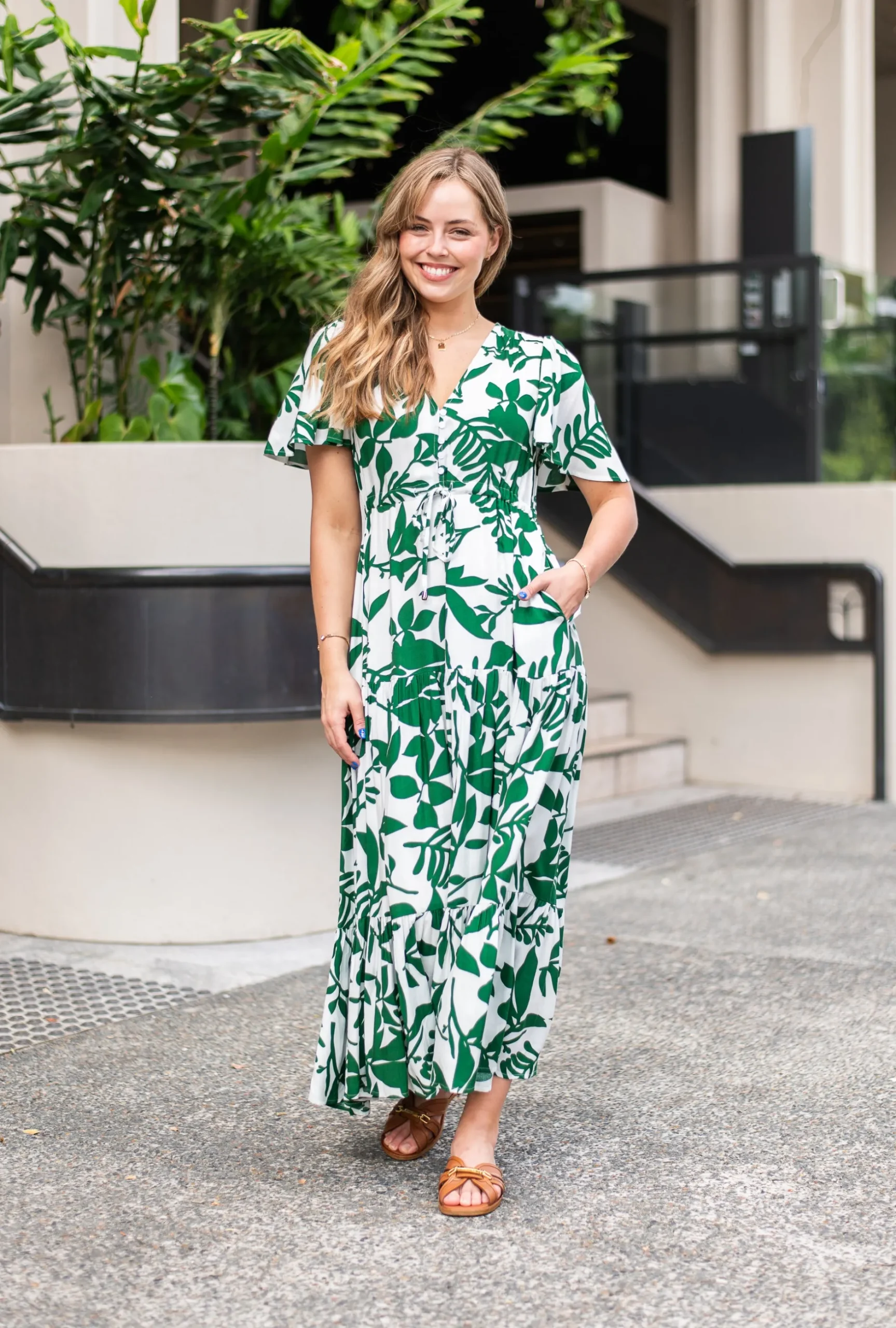 fria_selma_maxi_dress_for_1.webp Dresses-FRIA SELMA MAXI DRESS FORREST FERN GREEN