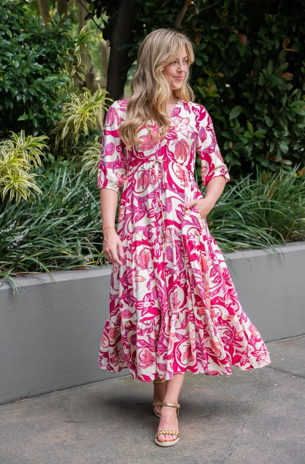 Dresses-FRIA SELMA MAXI DRESS PASSION FLORAL