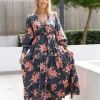 Dresses-FRIA SELMA MAXI DRESS RAYA NAVY