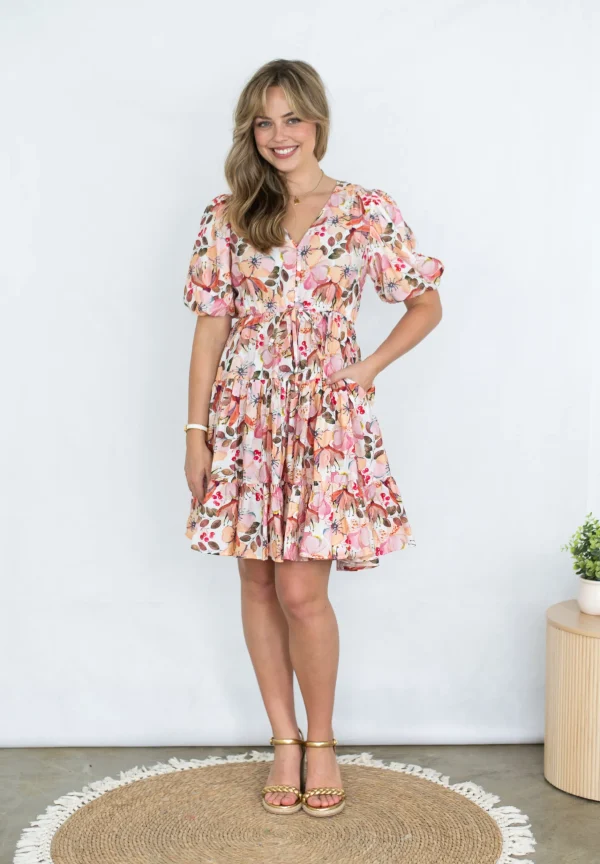 Dresses-FRIA SELMA MINI DRESS FRUITFUL BLOOMS