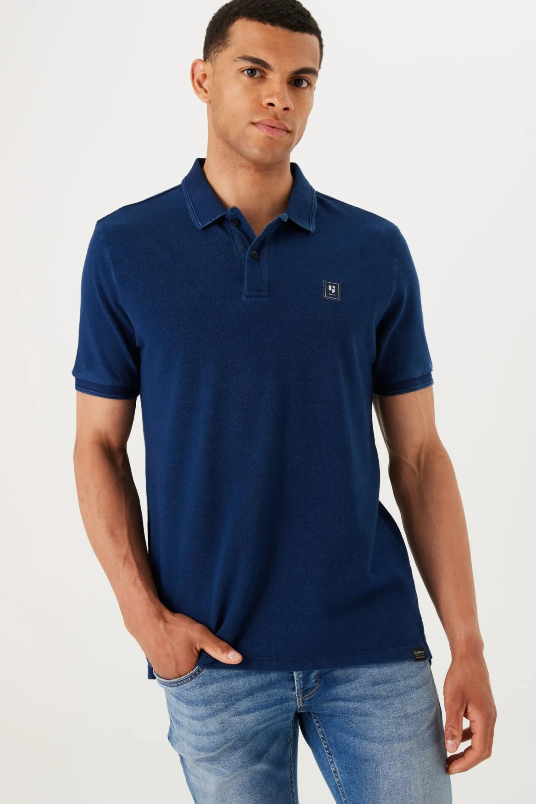 garcia_badge_logo_polo_na_0.webp Tees & Tanks-GARCIA BADGE LOGO POLO NAVY