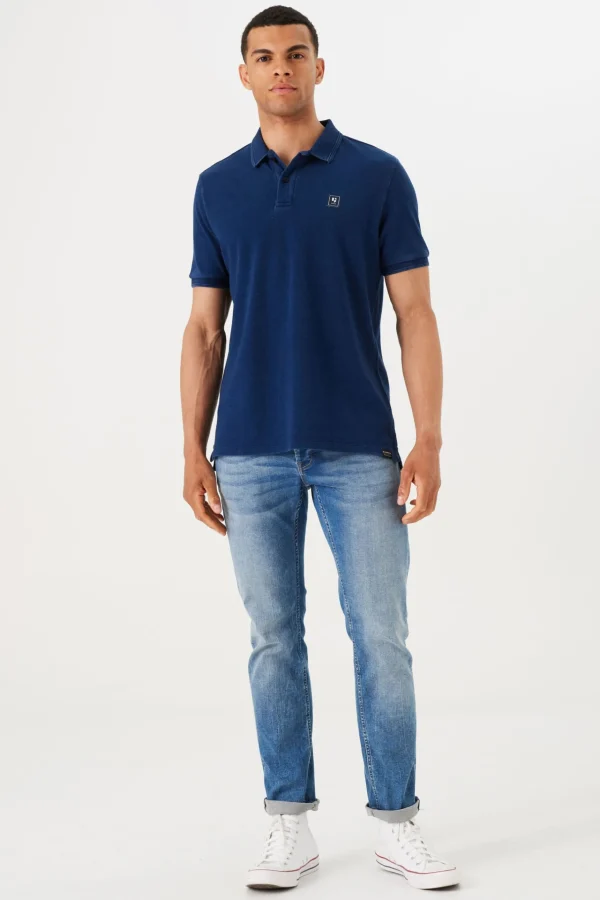 Tees & Tanks-GARCIA BADGE LOGO POLO NAVY