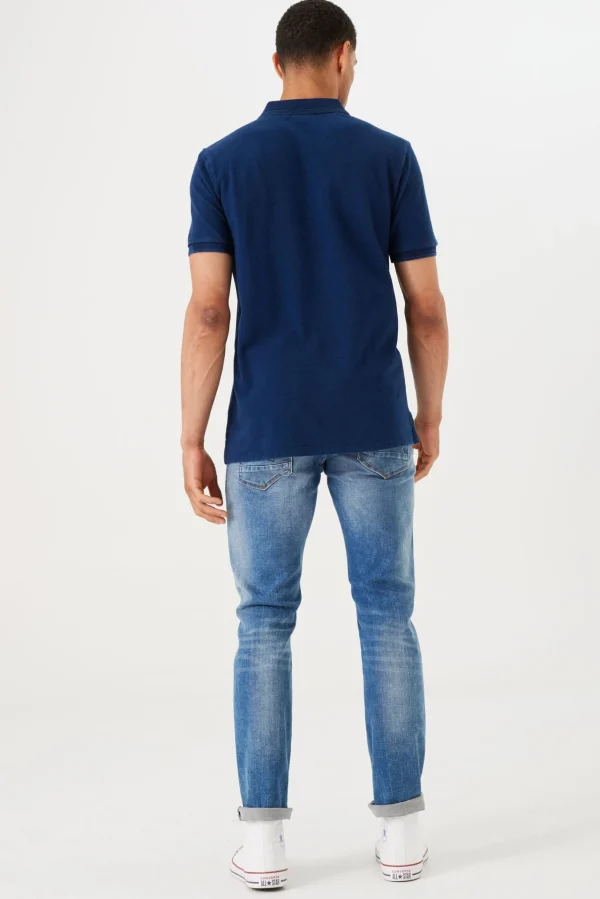Tees & Tanks-GARCIA BADGE LOGO POLO NAVY