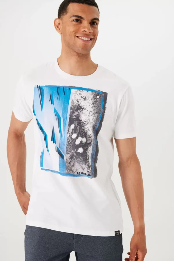Tees & Tanks-GARCIA BLOCK T-SHIRT WHITE