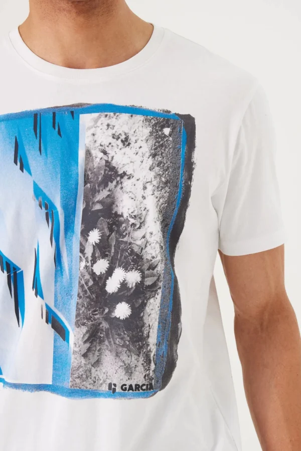 Tees & Tanks-GARCIA BLOCK T-SHIRT WHITE