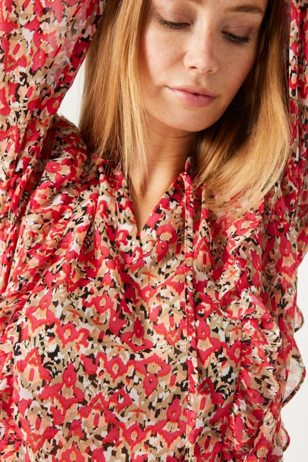 Shirts & Tops-GARCIA BUTTERFLY TOP LUSH PRINT