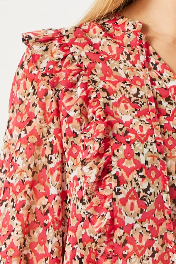 Shirts & Tops-GARCIA BUTTERFLY TOP LUSH PRINT