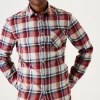 Shirts-GARCIA CHECKED FLANEL SHIRT RUBY PORT